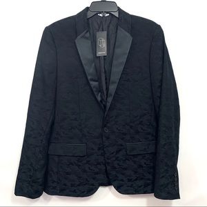 Original Use Men's Black Long Sleeve Classic Fit Camo Suit Blazer - NWT